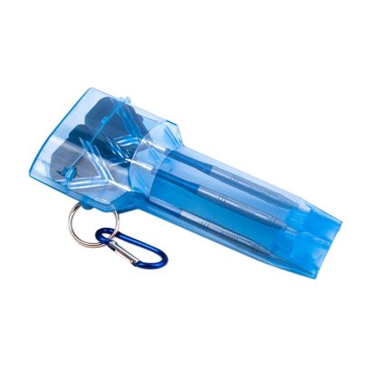 Sports Portable Dart Box Plastic Transparent Container Storage Darts Case with Key Buckle(Blue) - Image 3