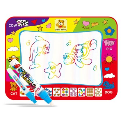 Children Rainbow Color Magic Doodle Water Drawing Mat with 2 Pen, Size: 80cm x 60cm - Image 2