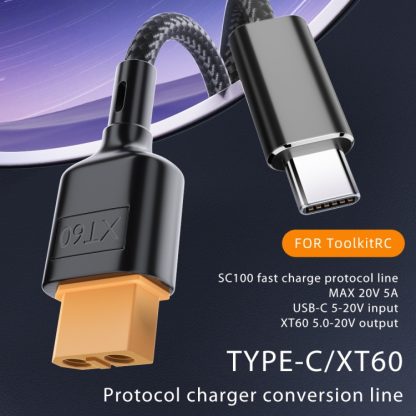 USB-C / Type-C to XT60 Data Cable, Length: 50cm - Image 2