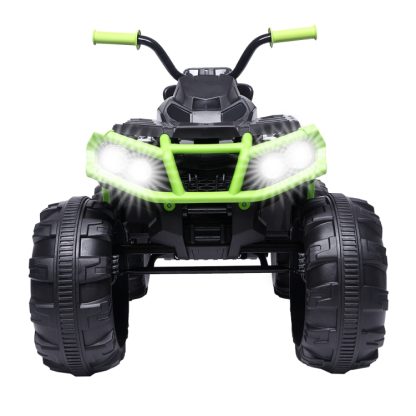 [US Warehouse] Kids Children Double Drive Ride On Car Electric Car ATV Quad Toy, Upgraded Version (Black Green) - Image 2