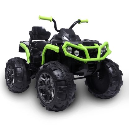 [US Warehouse] Kids Children Double Drive Ride On Car Electric Car ATV Quad Toy, Upgraded Version (Black Green) - Image 3