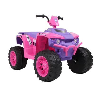 [US Warehouse] 12V Kids Children Double Drive Ride On Car Electric Car ATV Quad Toy (Pink Purple) - Image 3