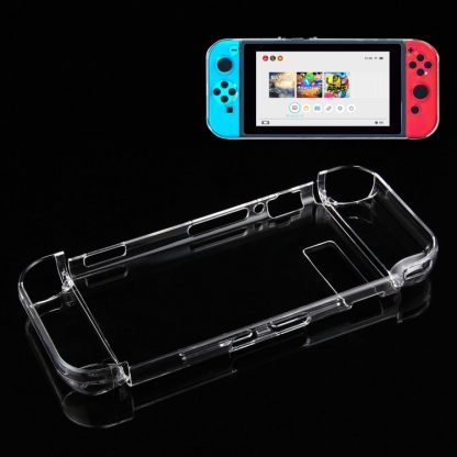 For Nintendo Switch Game Console Hard Plastic Crystal Case Cover Protector Back Case(Transparent)