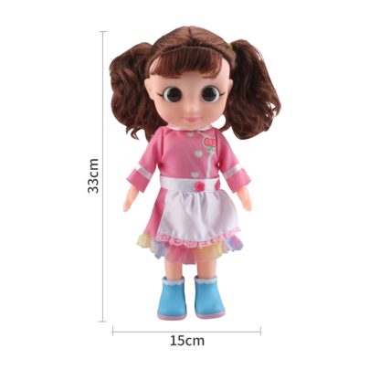 MoFun T1003B Simulation Voice Doll Children Toy Set with Bear & Suitcase - Image 3