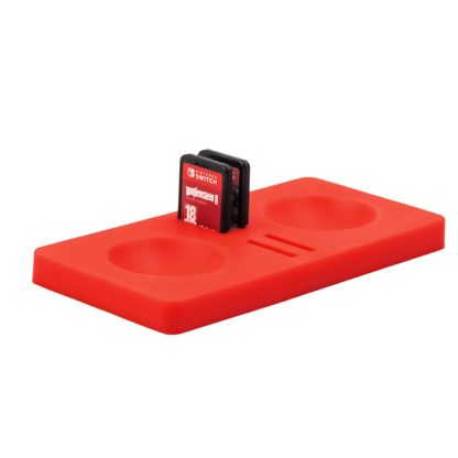 3 in 1 Silicone Pad Charger  for N-Switch Poke Ball Plus with  4 Games Cards Slot(Red) - Image 3