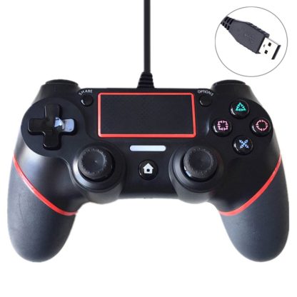 Wired Game Controller for Sony Playstation PS4(Red)