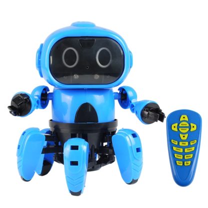 MoFun-963 DIY Assembled Electric Robot Remote Control & Infrared Obstacle Avoidance & Programmable(Blue)