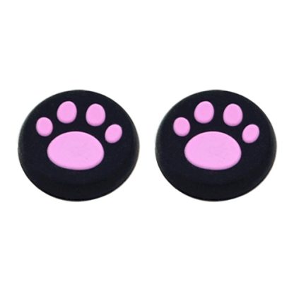 4 PCS Cute Cat Paw Silicone Protective Cover for PS4 / PS3 / PS2 / XBOX360 / XBOXONE / WIIU Gamepad Joystick(Pink) - Image 2