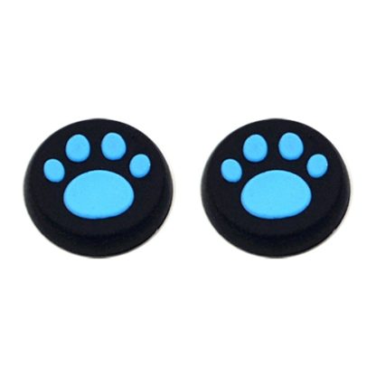 4 PCS Cute Cat Paw Silicone Protective Cover for PS4 / PS3 / PS2 / XBOX360 / XBOXONE / WIIU Gamepad Joystick(Blue) - Image 2