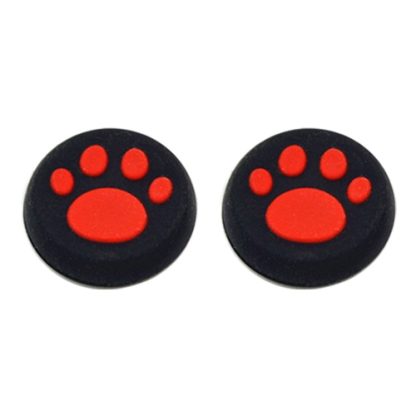 4 PCS Cute Cat Paw Silicone Protective Cover for PS4 / PS3 / PS2 / XBOX360 / XBOXONE / WIIU Gamepad Joystick(Red) - Image 2