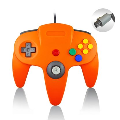 For Nintendo N64 Wired Game Controller Gamepad(Orange) - Image 2