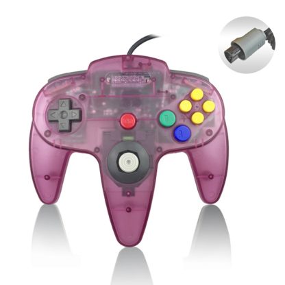 For Nintendo N64 Wired Game Controller Gamepad(Light Pink)