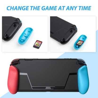 TPU Shell Handle Grip with Game Card Slot Anti-Shock Cover Silicone Case for Nintendo Switch - Image 3