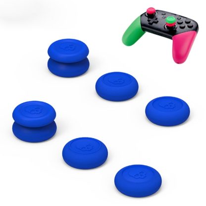 Left + Right Gamepad Rocker Cap Button Cover for NS Pro / PS4(Blue)