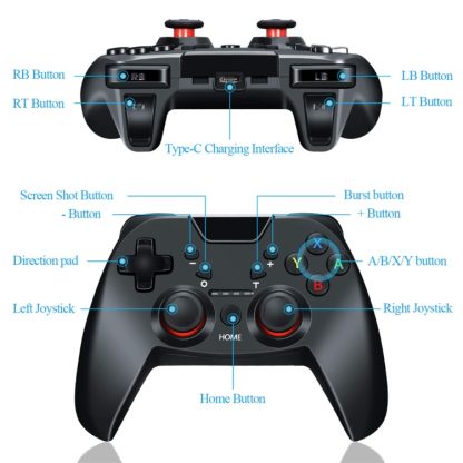 Wireless Bluetooth Game Controller Gamepad for Switch, with Vibration & Turbo Function - Image 3