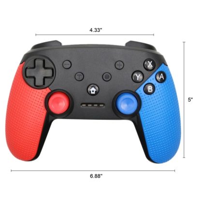 Wireless Bluetooth Game Controller Gamepad for Switch Pro, Support Turbo Function(Red Black) - Image 3