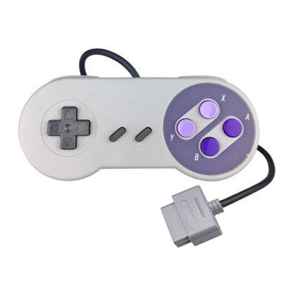 Wired Game Controller Classic Game Handle for Nintendo SNES(Purple)