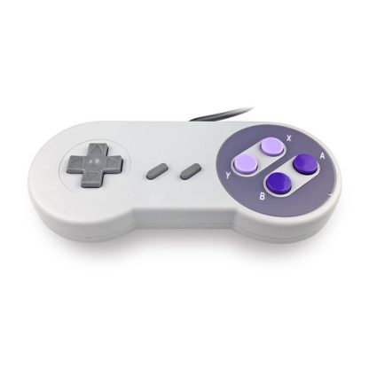 Wired Game Controller Classic Game Handle for Nintendo SNES(Purple) - Image 2