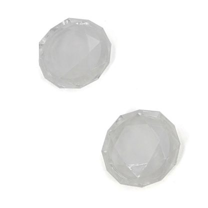 2 PCS Diamond Texture Games Grip Caps for PS5(Clear White) - Image 2