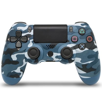 Camouflage Wireless Bluetooth Game Handle Controller with Lamp for PS4, US Version(Blue) - Image 2