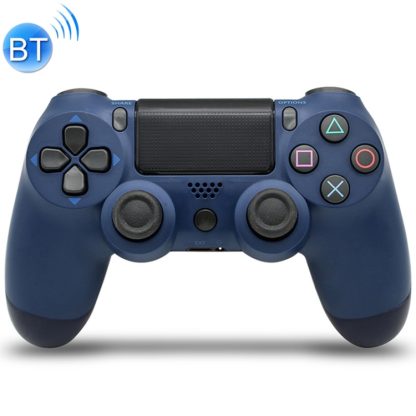 Wireless Bluetooth Game Handle Controller with Lamp for PS4, EU Version(Dark Blue)