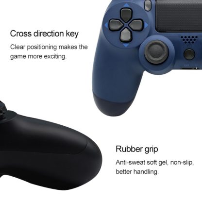 Wireless Bluetooth Game Handle Controller with Lamp for PS4, EU Version(Dark Blue) - Image 3