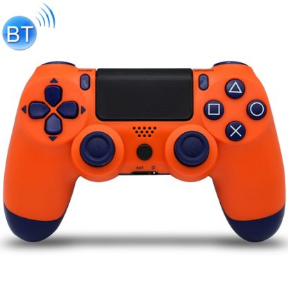 Wireless Bluetooth Game Handle Controller with Lamp for PS4, EU Version(Orange)