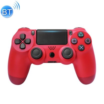 Wireless Bluetooth Game Handle Controller with Lamp for PS4, EU Version(Red)