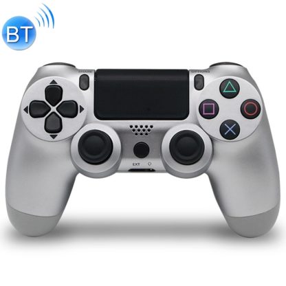 Wireless Bluetooth Game Handle Controller with Lamp for PS4, EU Version(Silver)