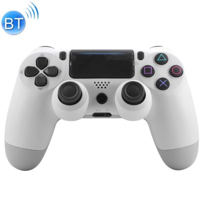 Wireless Bluetooth Game Handle Controller with Lamp for PS4, EU Version(White)