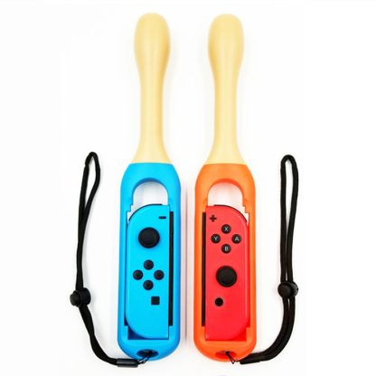 2 PCS Handle Holder Grip Drumstick with Wrist Strap for Nintendo Switch Joy-con