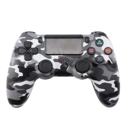 Grey White Camouflage Wireless Bluetooth Game Handle Controller for PS4