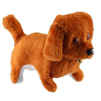 2 PCS Plush Puppy Electric Toys Can Will Move Forward / Will Backwards / Sounding and Luminous Eyes, Random Color Delive - Image 2