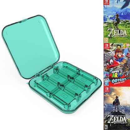 12 in 1 Box Memory Card Holder Box for Nintendo Switch(Green)