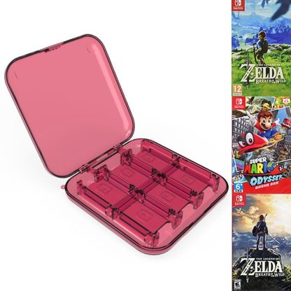 12 in 1 Box Memory Card Holder Box for Nintendo Switch(Red)