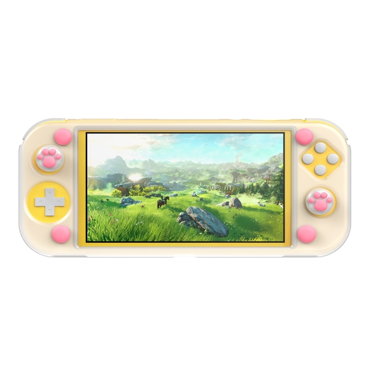 Baseus WISWLT-24 For Switch Lite Cat-paw Silicone Protective Case with 2 Key Cap(Pink + White)