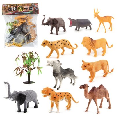 1280-3 10 in 1 Cute Animal Kingdom Decoration Toys Set