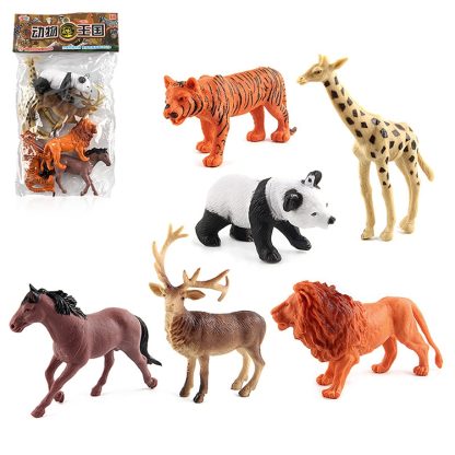 1280-2 6 in 1 Cute Animal Kingdom Decoration Toys Set