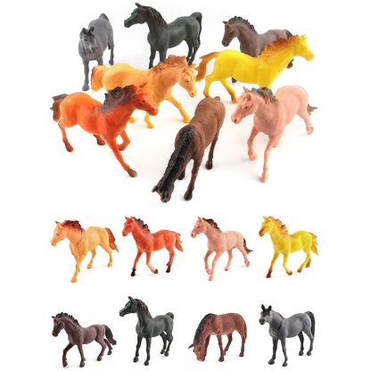 1281 8 in 1 Cute Horses Decoration Toys Set - Image 3