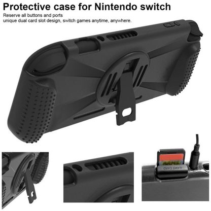 Shockproof TPU Protective Case with Holder & Double Card Slots for Switch Lite - Image 3