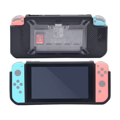 Non-slip Silicone Protective Case with Card Slot for Switch Lite(White)