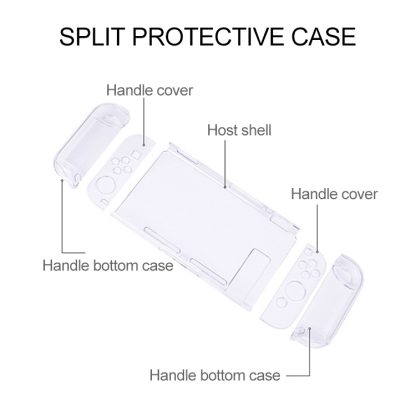 Split Style Non-slip Silicone Protective Case for Switch Lite(Transparent Black) - Image 3