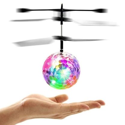 Mini Fun Kids Toy Suspended Crystal Ball Sensing Aircraft Hand Induction Flying Aircraft with Colorful LED Light, withou - Image 2