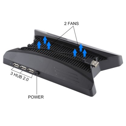 3 in 1 Charger Charging Dock Station Stand + Cooling Fans + 3 USB HUBs for Playstation PS4 Pro - Image 3