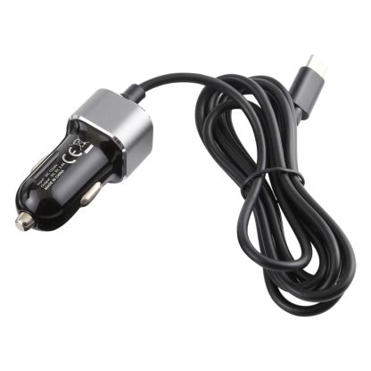 2 in 1 USB-C / Type-C 2.4A and USB Car Charger Adapter for Nintendo Switch, Cable Length: 1.5m - Image 2