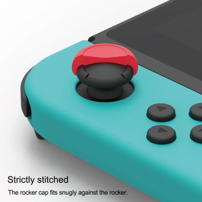 Skull&Co Left + Right Gamepad Rocker Cap Button Cover Thumb Grip Set for Switch / Switch Lite / JOYCON(Pink Green) - Image 3