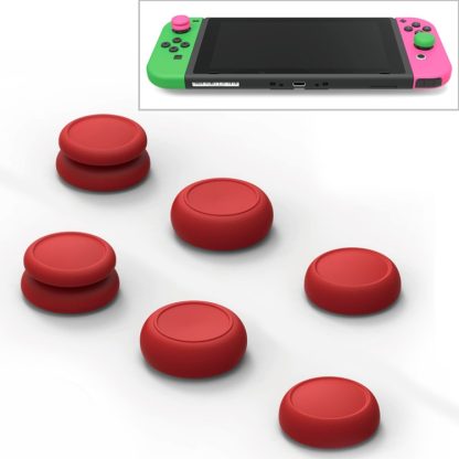 Skull&Co Left + Right Gamepad Rocker Cap Button Cover Thumb Grip Set for Switch / Switch Lite / JOYCON(Red)