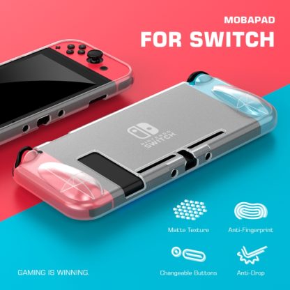 MOBAPAD For Nintendo Switch Shockproof Frosted TPU Full Coverage Protective Case(White) - Image 2