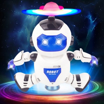 11006 3-CH Colorful LED Music Dancing Robot, Size: About 15.7 x 8.4 x 21.5cm(Blue)