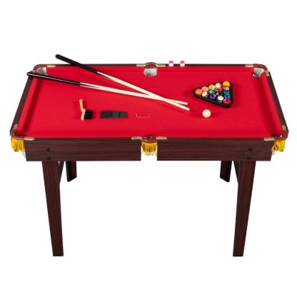 [US Warehouse] Foldable Billiard Table, Size: 119x66x73cm (Red)